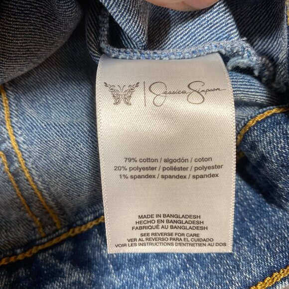 Jessica Simpson Button Up Jean Jacket Cotton/Polyester/Spandex Womens size XL - Picture 6 of 9